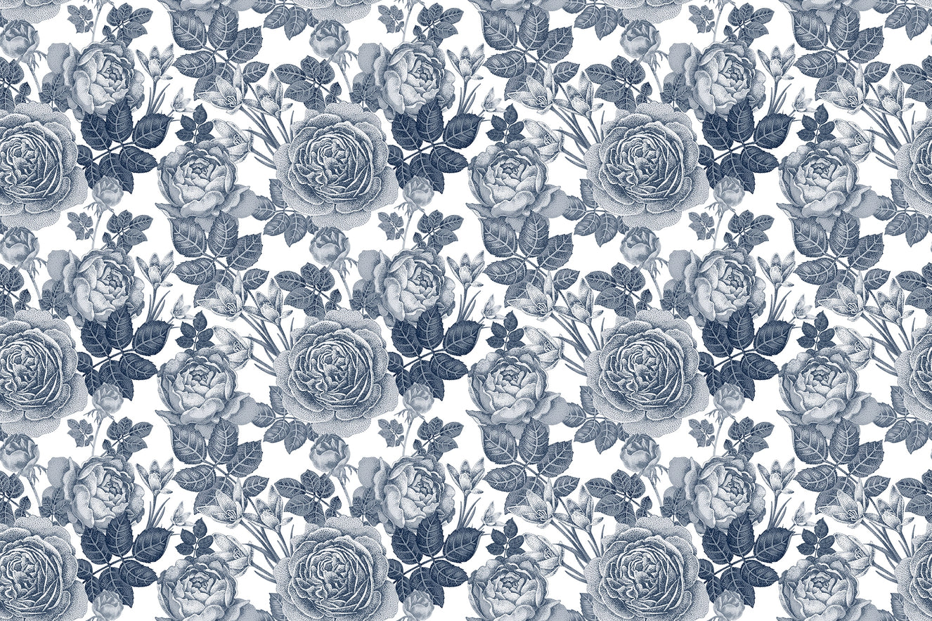 Tinted Floral Elegance Removable Wallpaper
