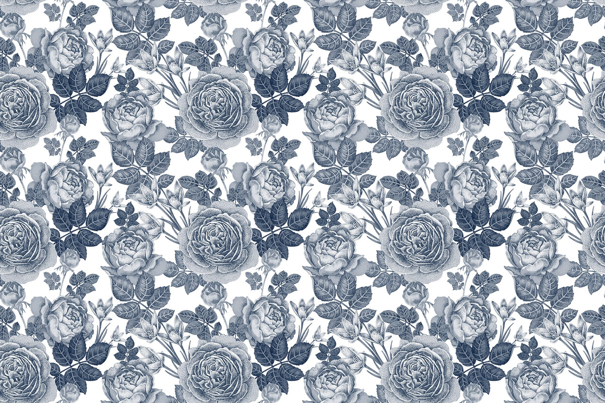 Tinted Floral Elegance Removable Wallpaper in your room