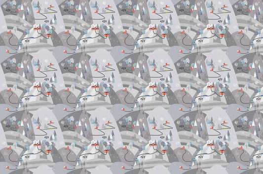 Repeated Icy Serenity Wallpaper for Walls