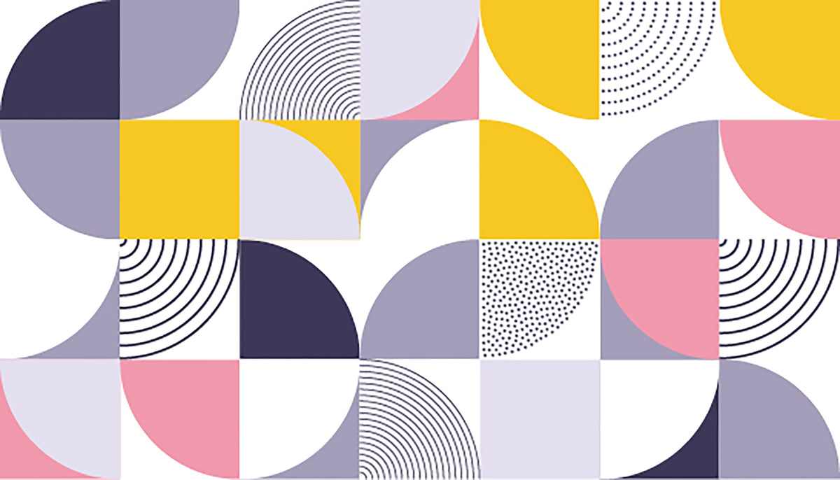 Colorful Swiss Geometric Shapes Wall Murals in your room