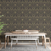 Contemporary geometric wallpaper for  rooms
