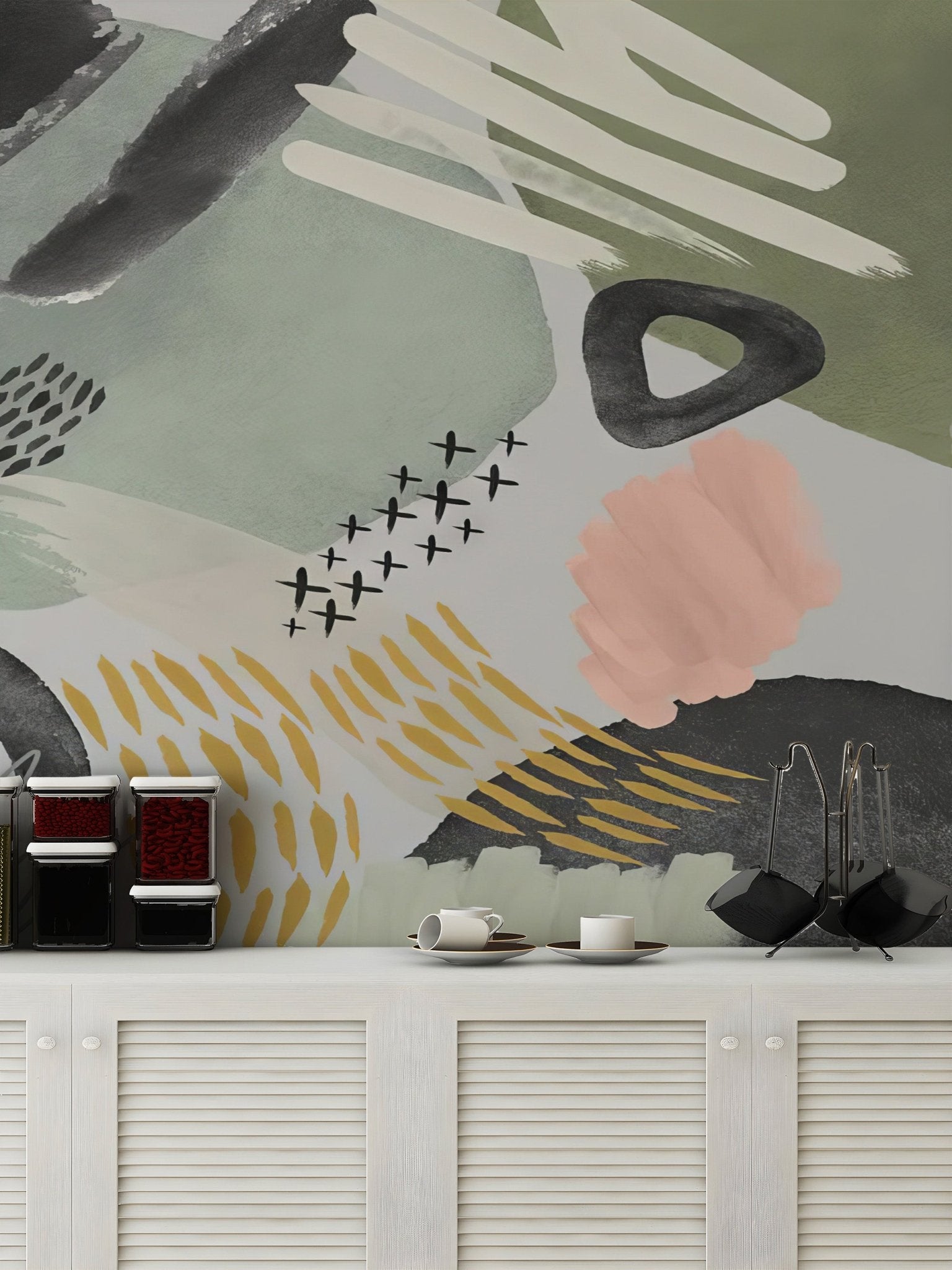 Abstract Artistic Pattern Wall Mural - Wallanza