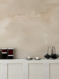 Elegant beige ink wallpaper for interiors
