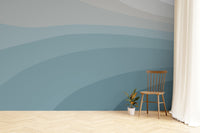 Abstract Blue Wallpaper Mural - Wallanza