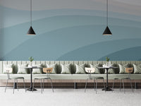 Abstract Blue Wallpaper Mural - Wallanza