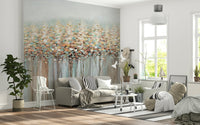 Abstract Forest Wall Mural - Wallanza