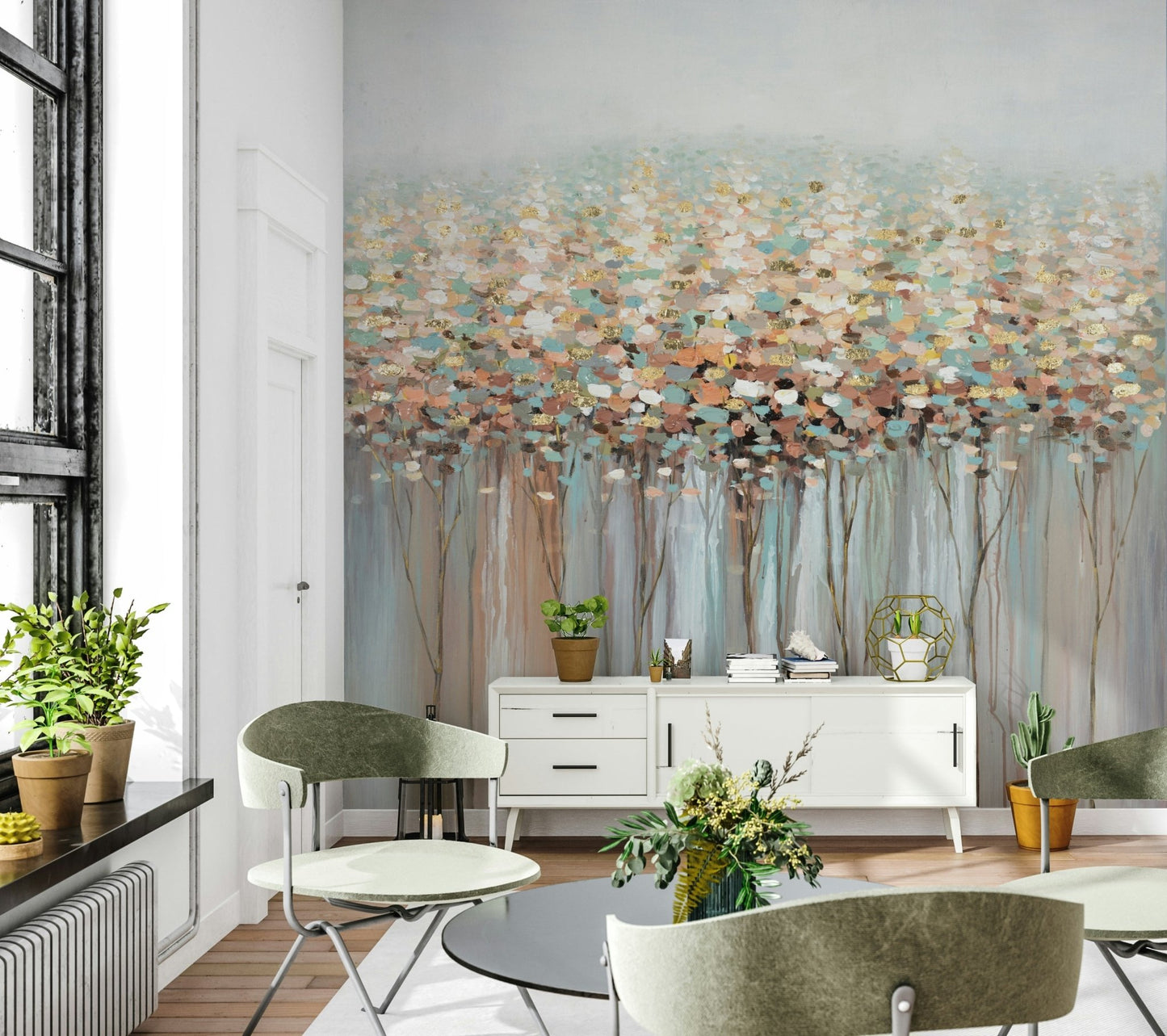 Abstract Forest Wall Mural - Wallanza