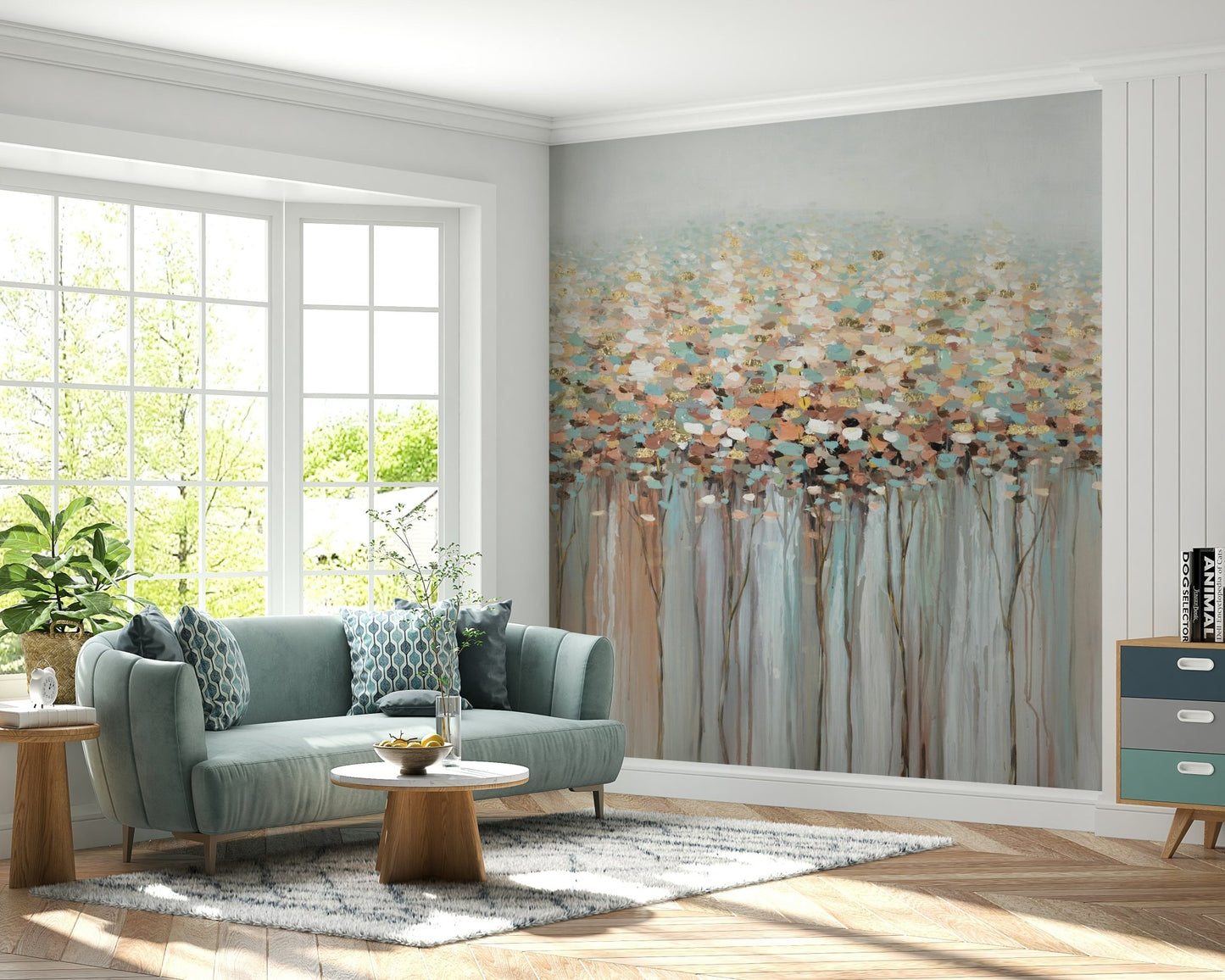 Abstract Forest Wall Mural - Wallanza