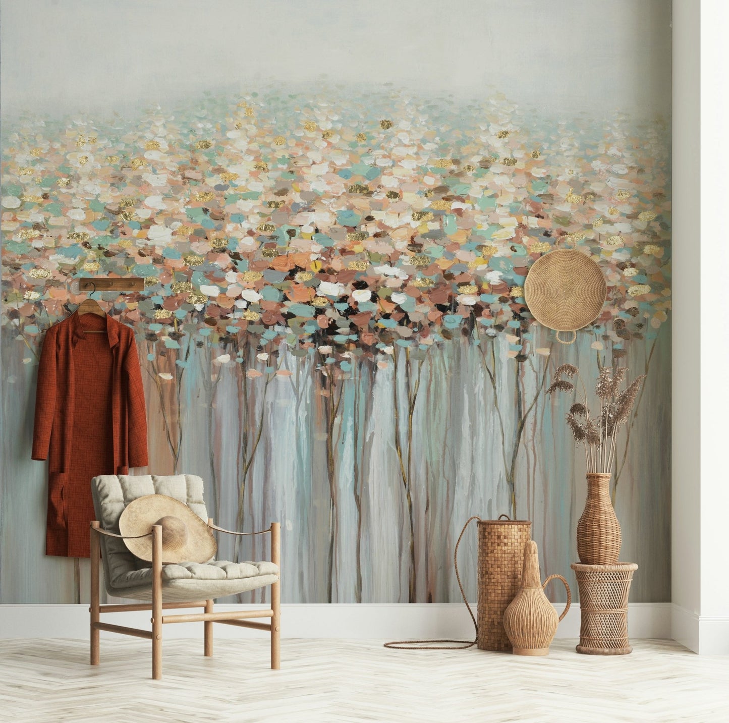 Abstract Forest Wall Mural - Wallanza