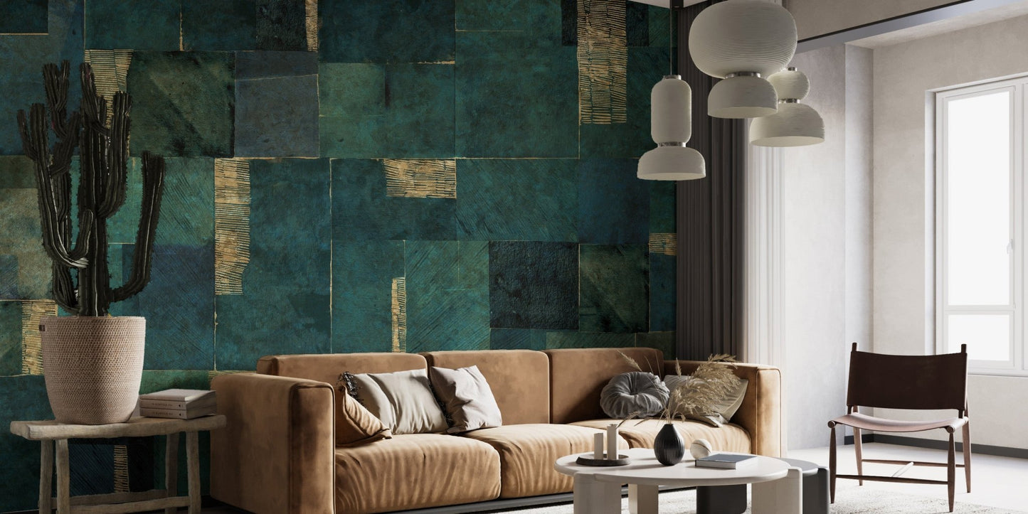 Abstract Geometric Wallpaper Mural - Wallanza
