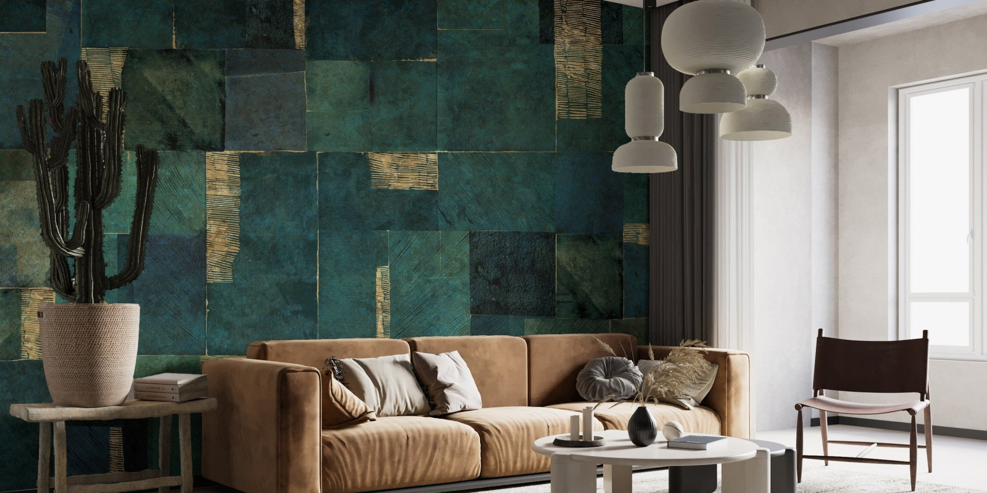 Abstract Geometric Wallpaper Mural - Wallanza