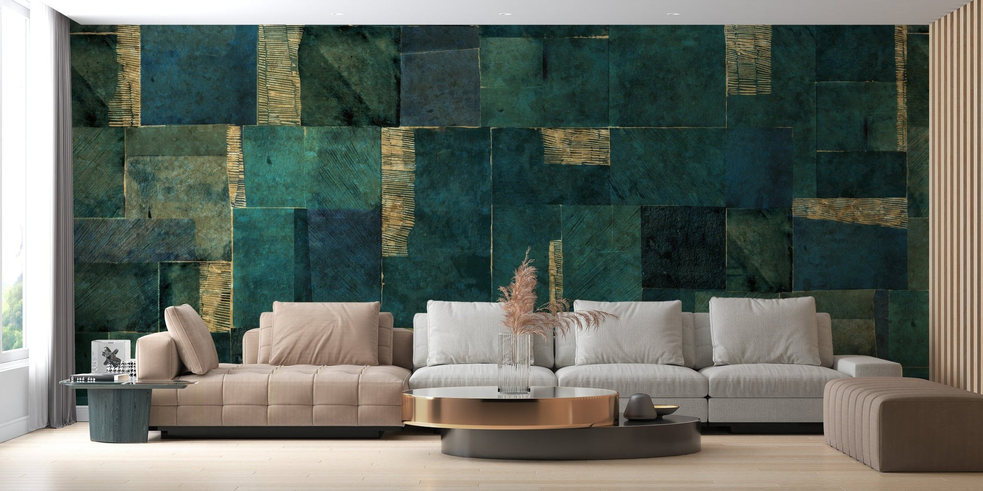 Abstract Geometric Wallpaper Mural - Wallanza