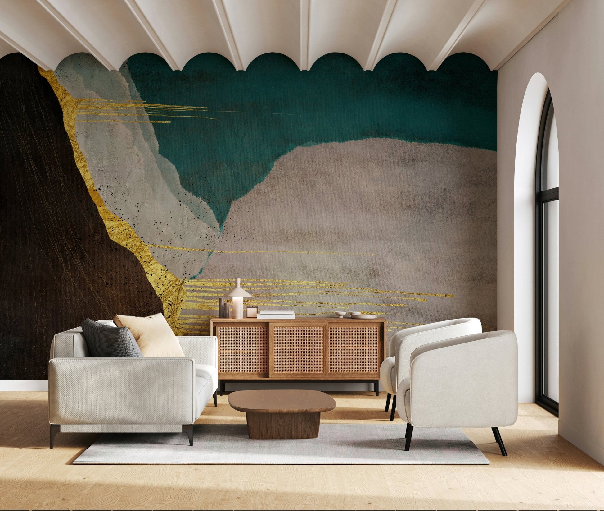 Abstract Geometry Wall Mural - Wallanza