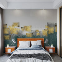 Abstract Gold Element Texture Wall Mural - Wallanza