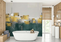 Abstract Gold Element Texture Wall Mural - Wallanza