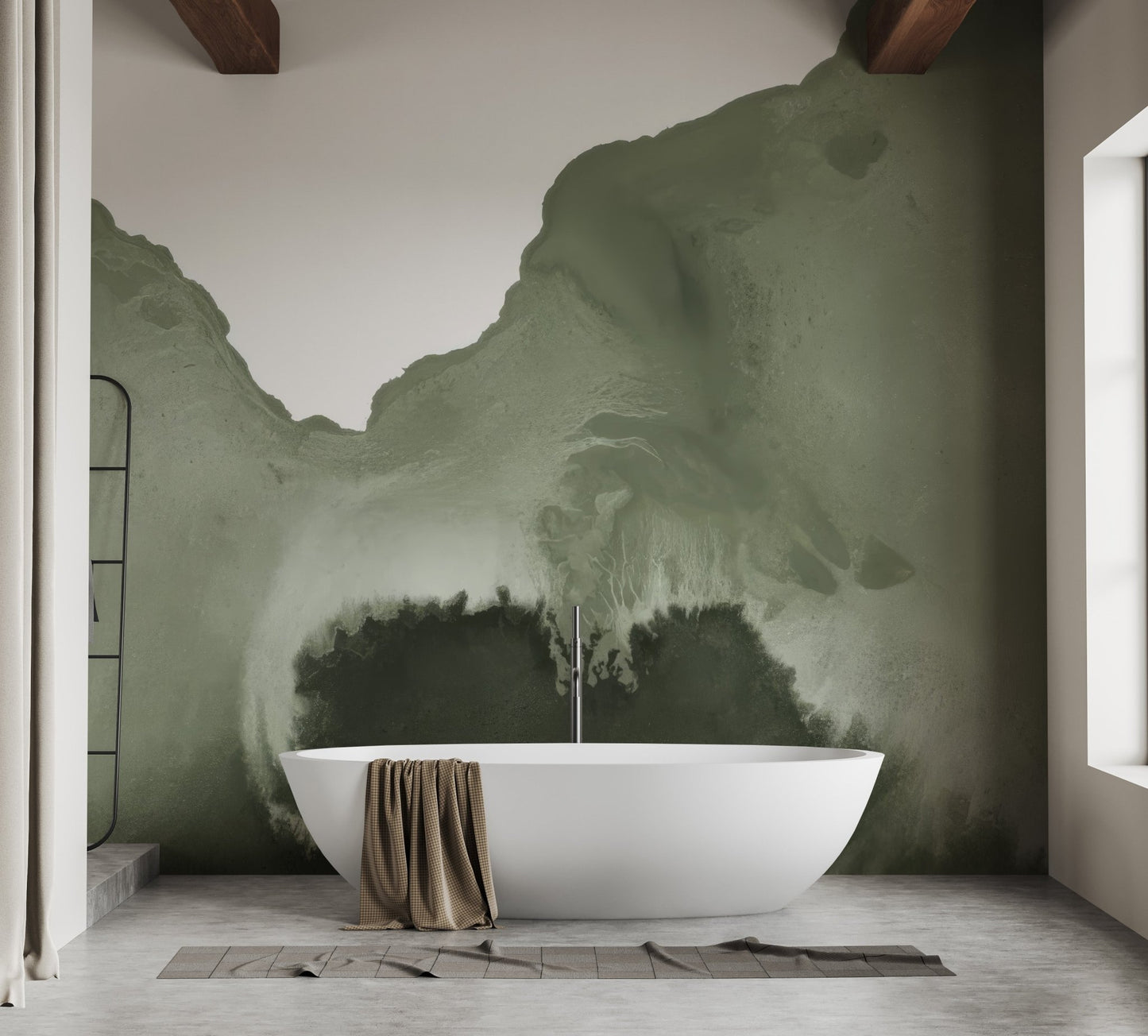 Abstract Monochrome Wall Mural - Wallanza