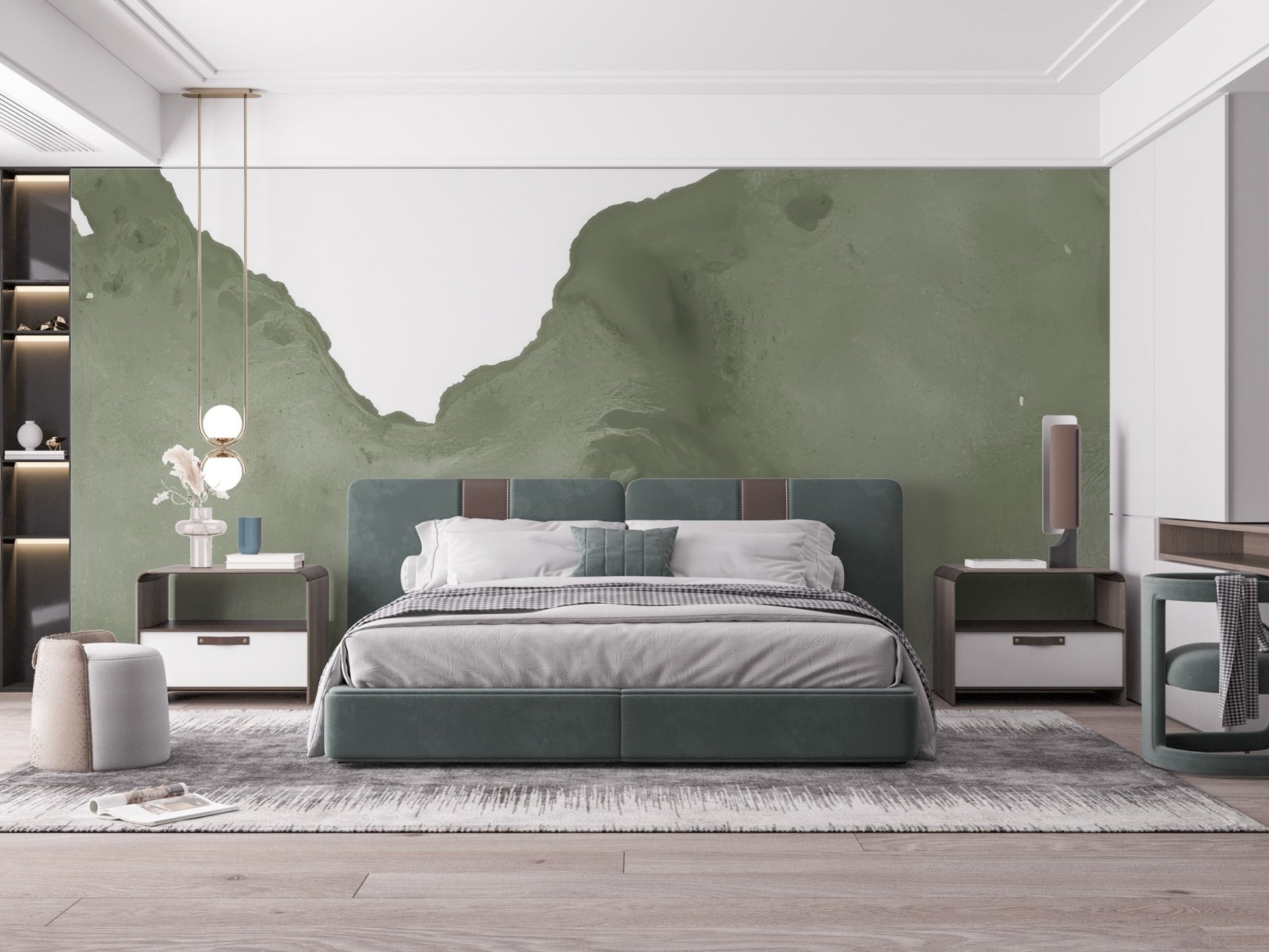 Abstract Monochrome Wall Mural - Wallanza