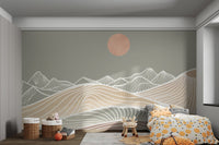 Abstract Mountain Landscape Wallpaper - Wallanza