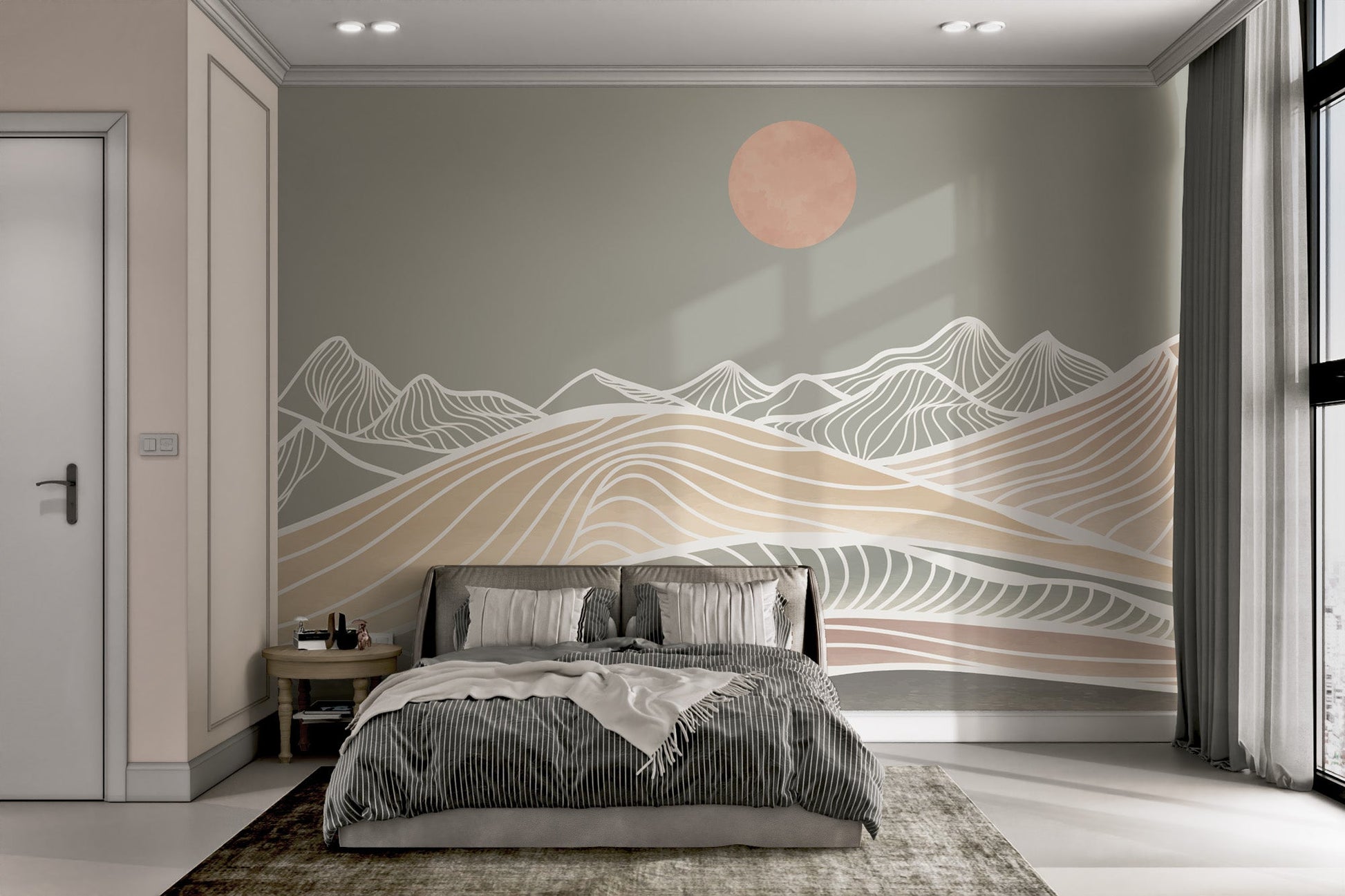 Abstract Mountain Landscape Wallpaper - Wallanza