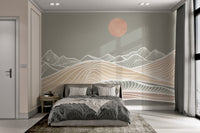 Abstract Mountain Landscape Wallpaper - Wallanza