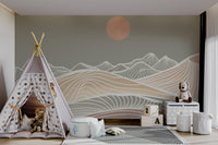 Abstract Mountain Landscape Wallpaper - Wallanza