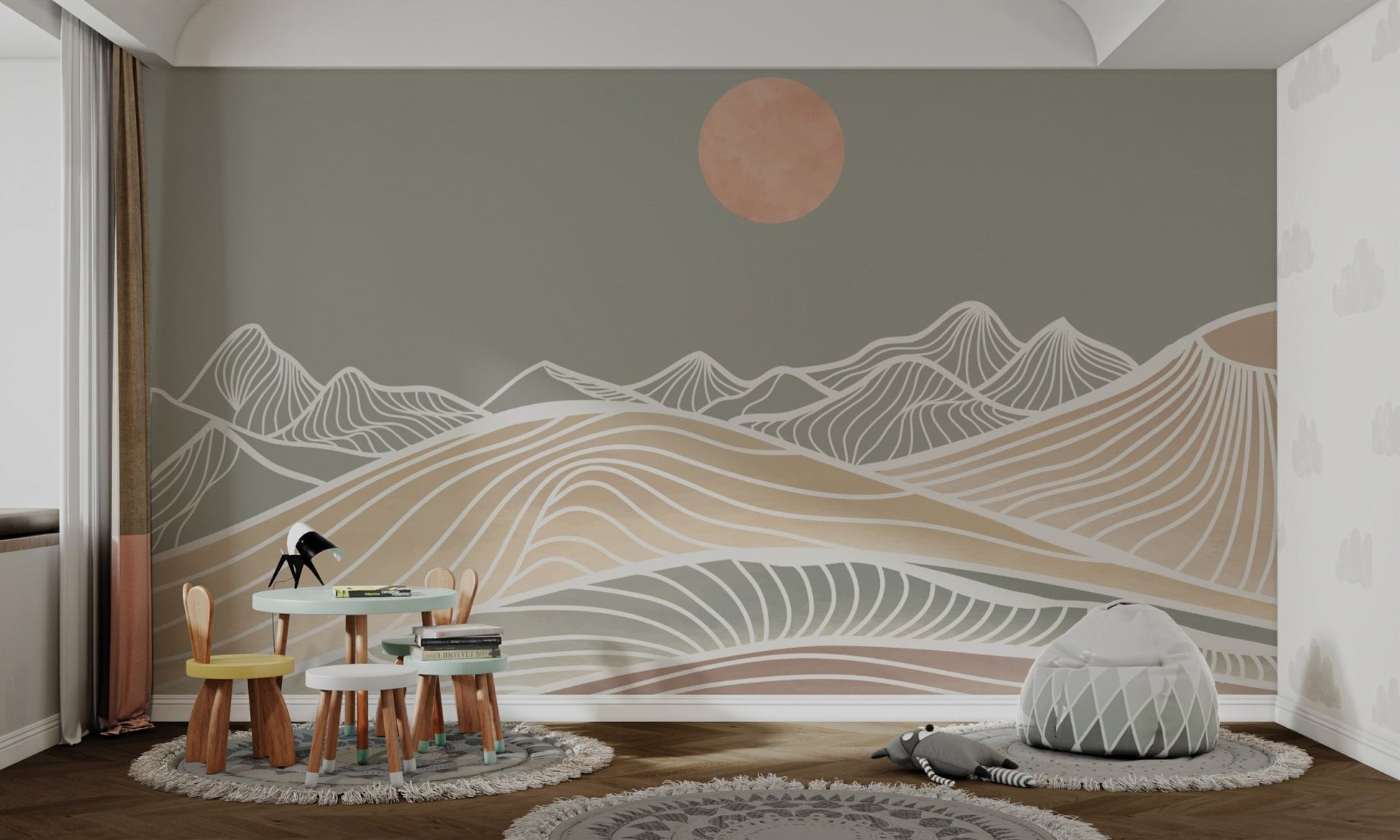 Abstract Mountain Landscape Wallpaper - Wallanza