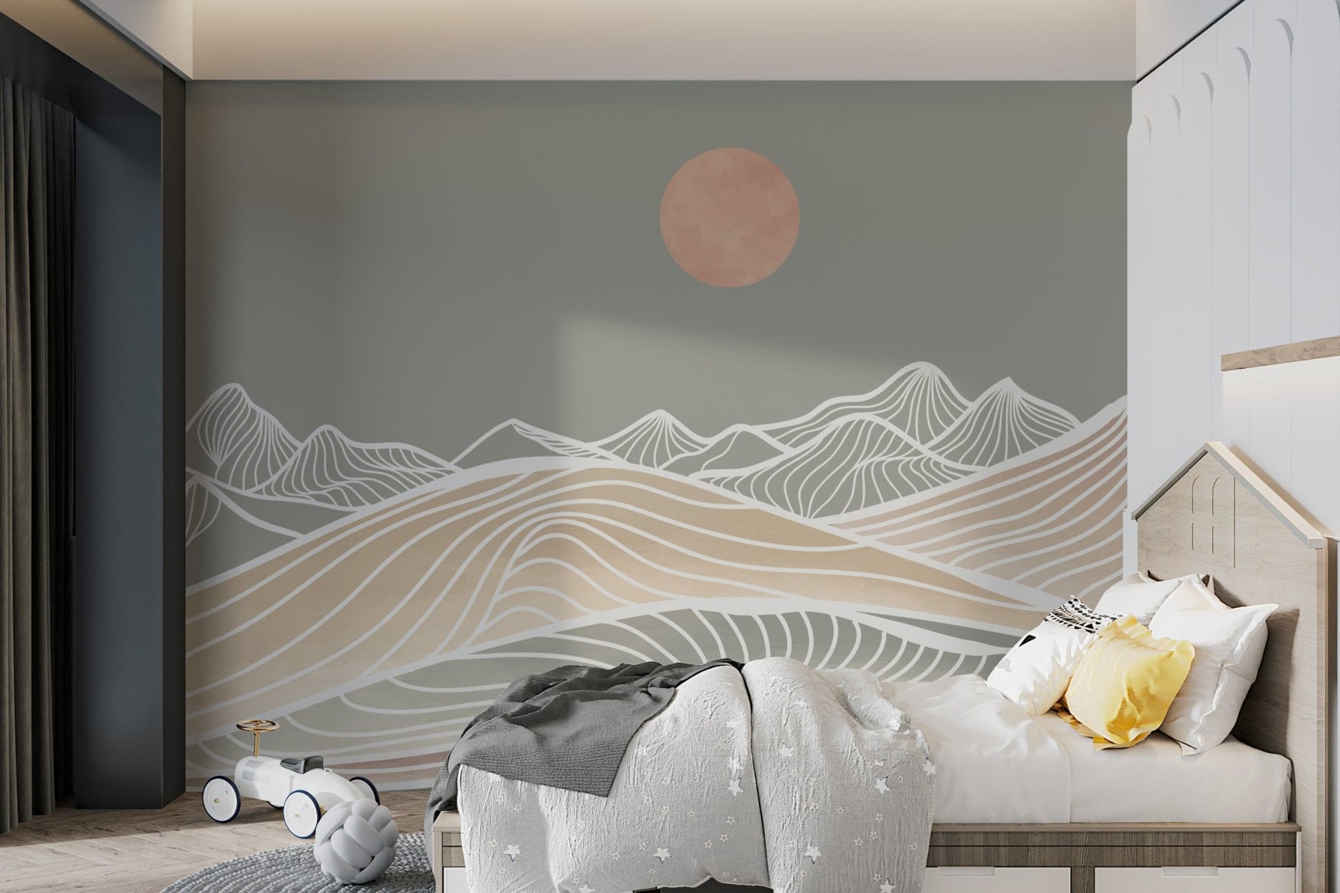 Abstract Mountain Landscape Wallpaper - Wallanza