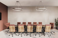 Elegant beige watercolor wall mural for meeting room.