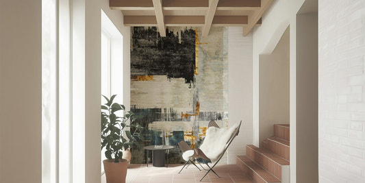 Abstract Oganic Plastic Art Wall Mural - Wallanza