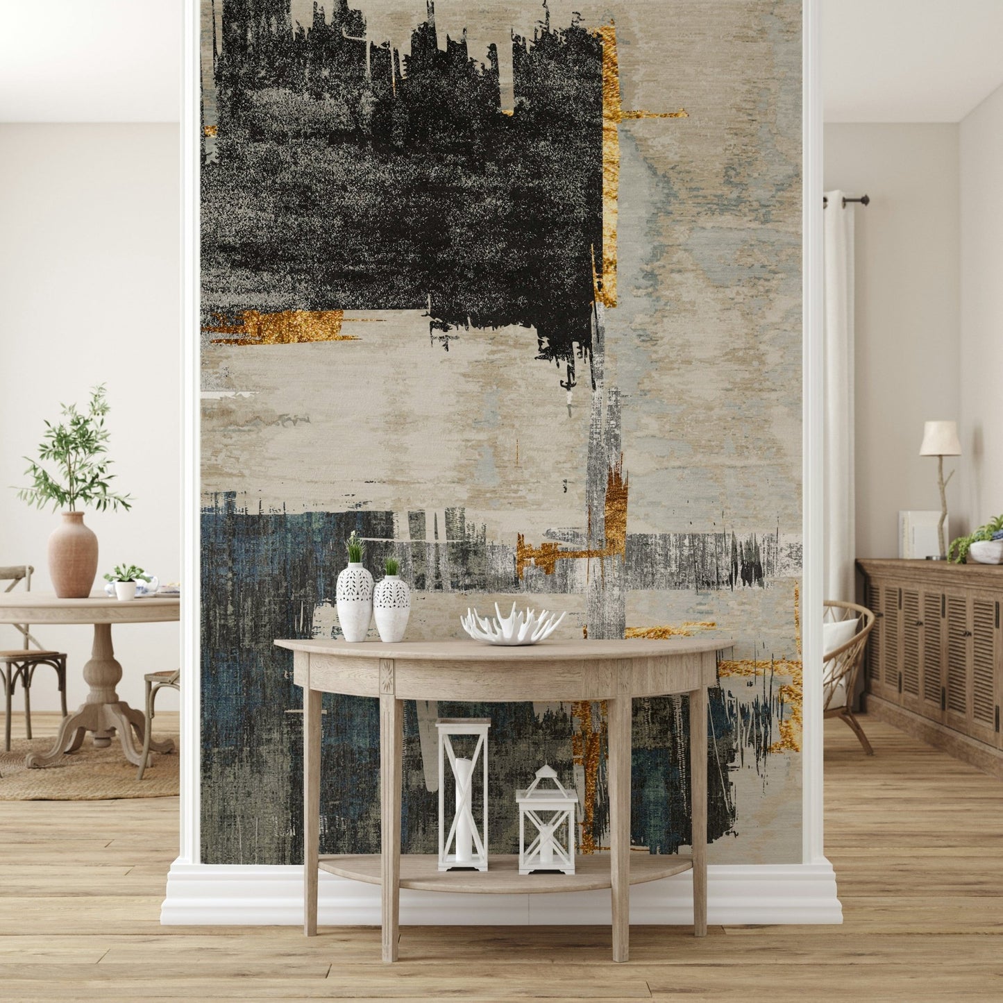 Abstract Oganic Plastic Art Wall Mural - Wallanza