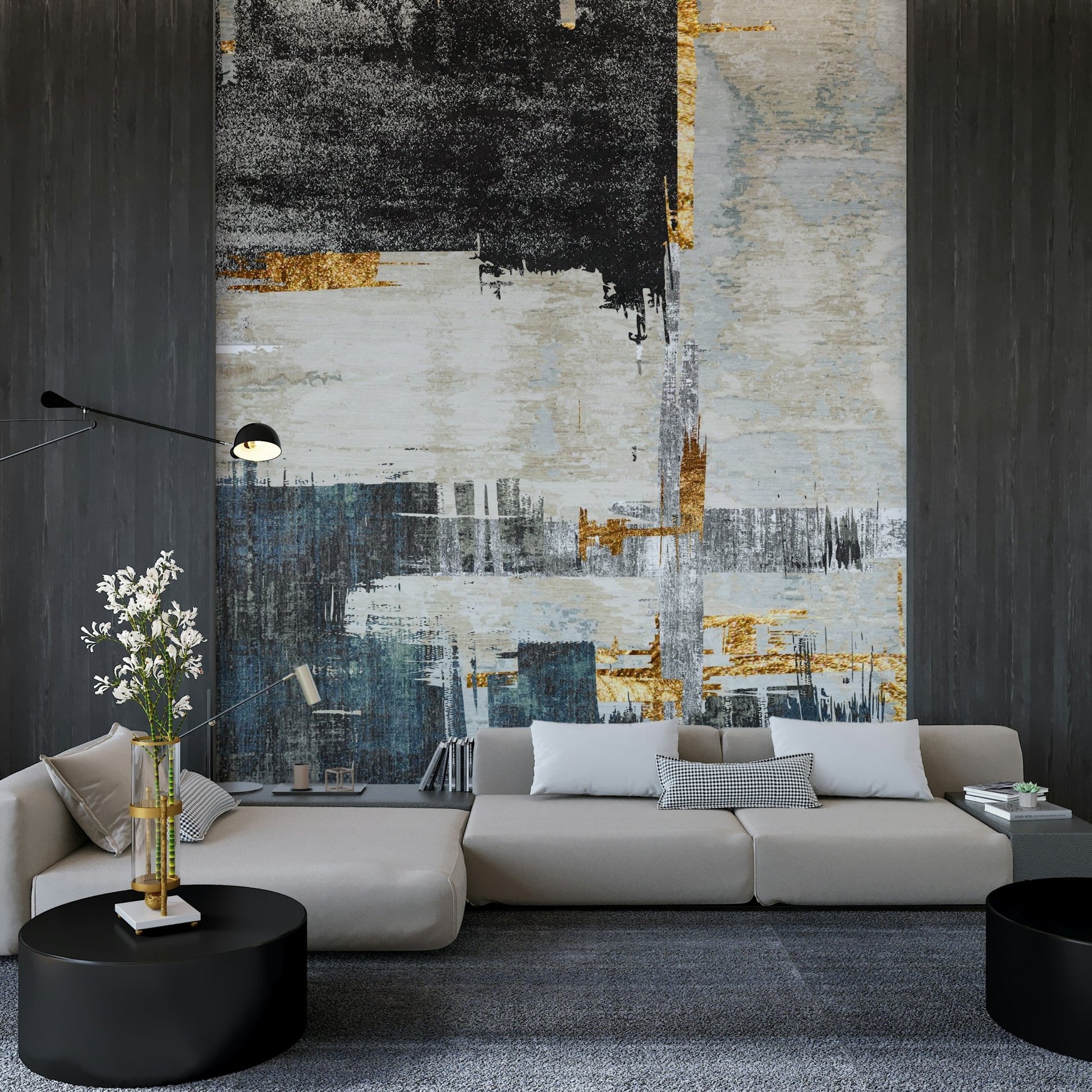 Abstract Oganic Plastic Art Wall Mural - Wallanza