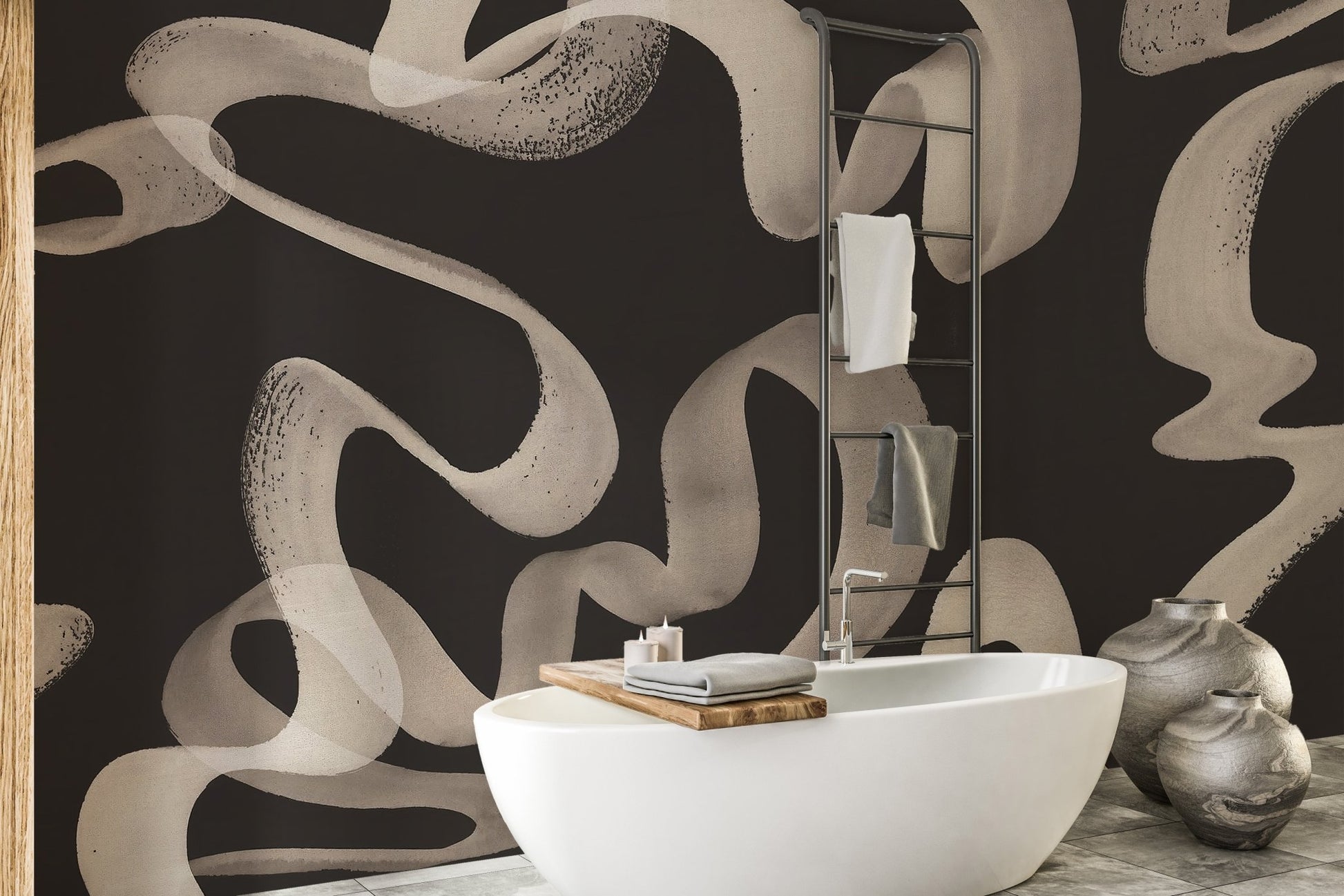 Abstract Ribbons Wallpaper Mural - Wallanza