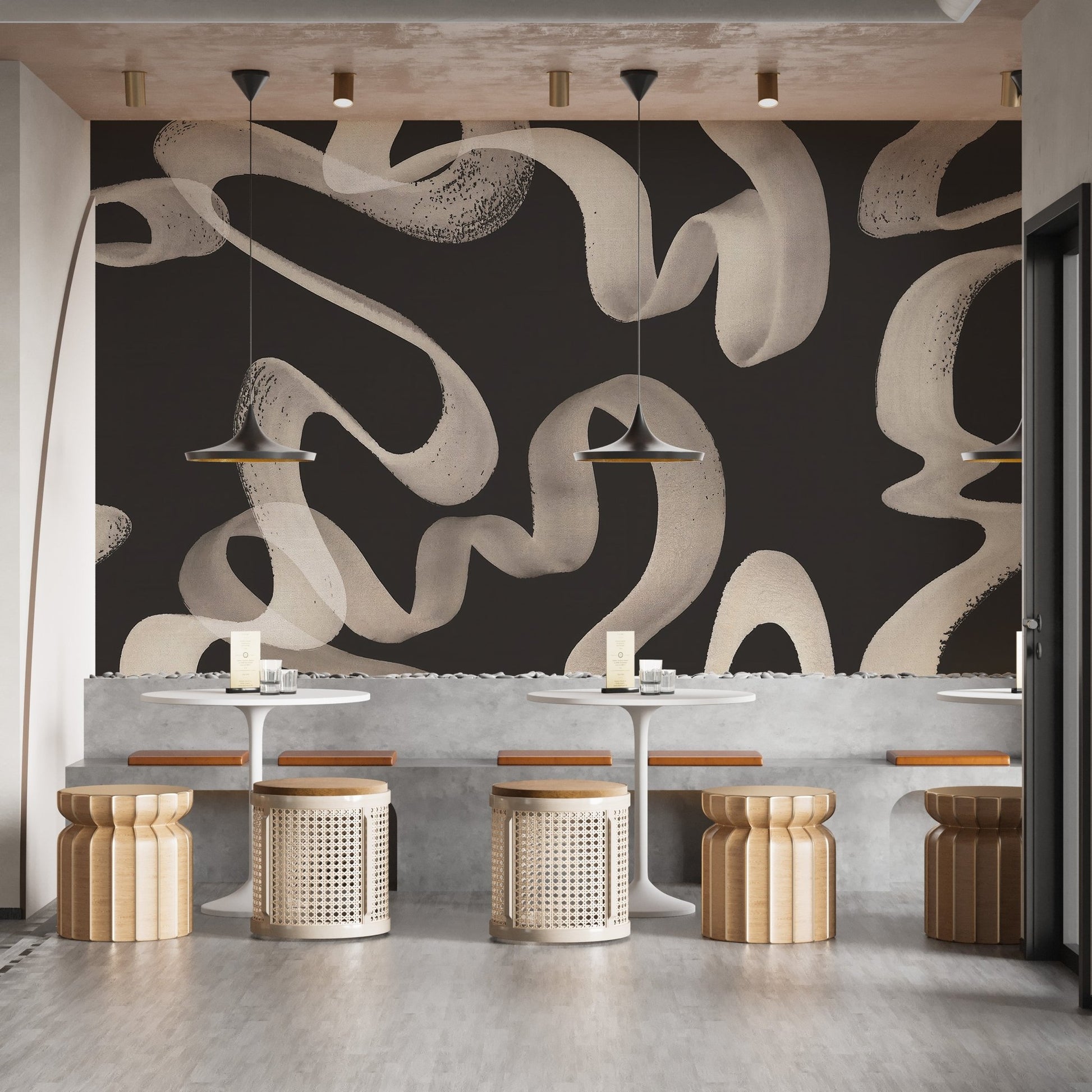 Abstract Ribbons Wallpaper Mural - Wallanza