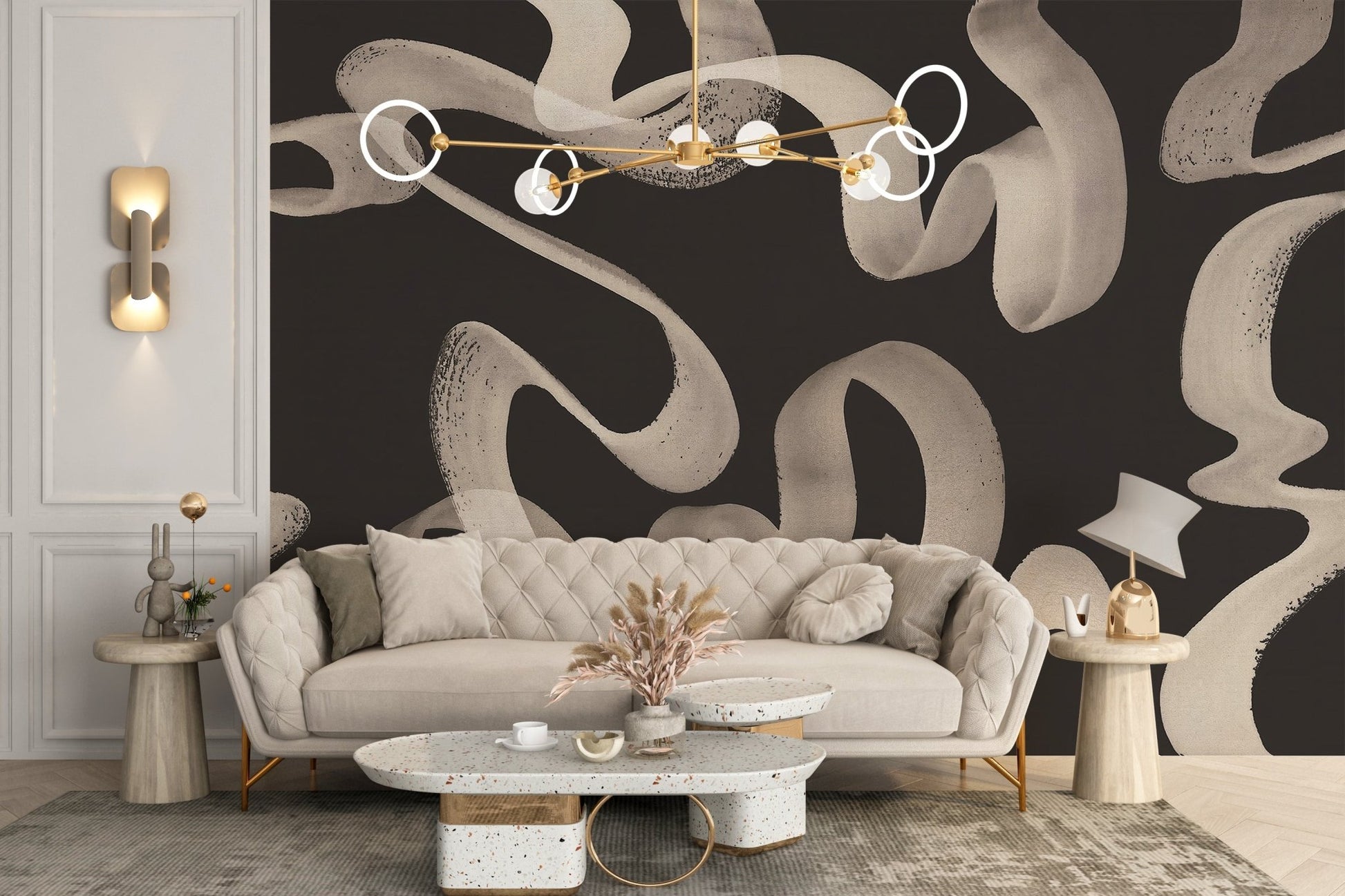 Abstract Ribbons Wallpaper Mural - Wallanza