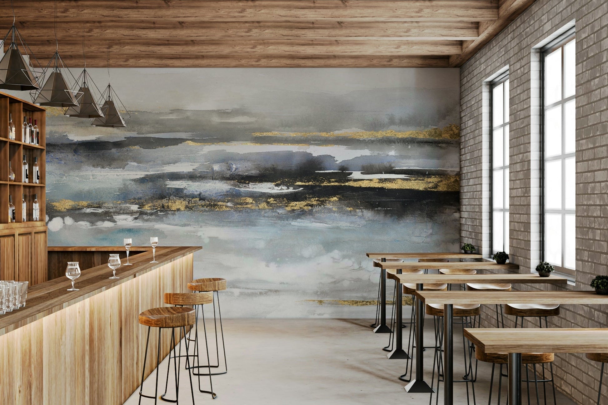 Abstract Seascape Wall Mural - Wallanza