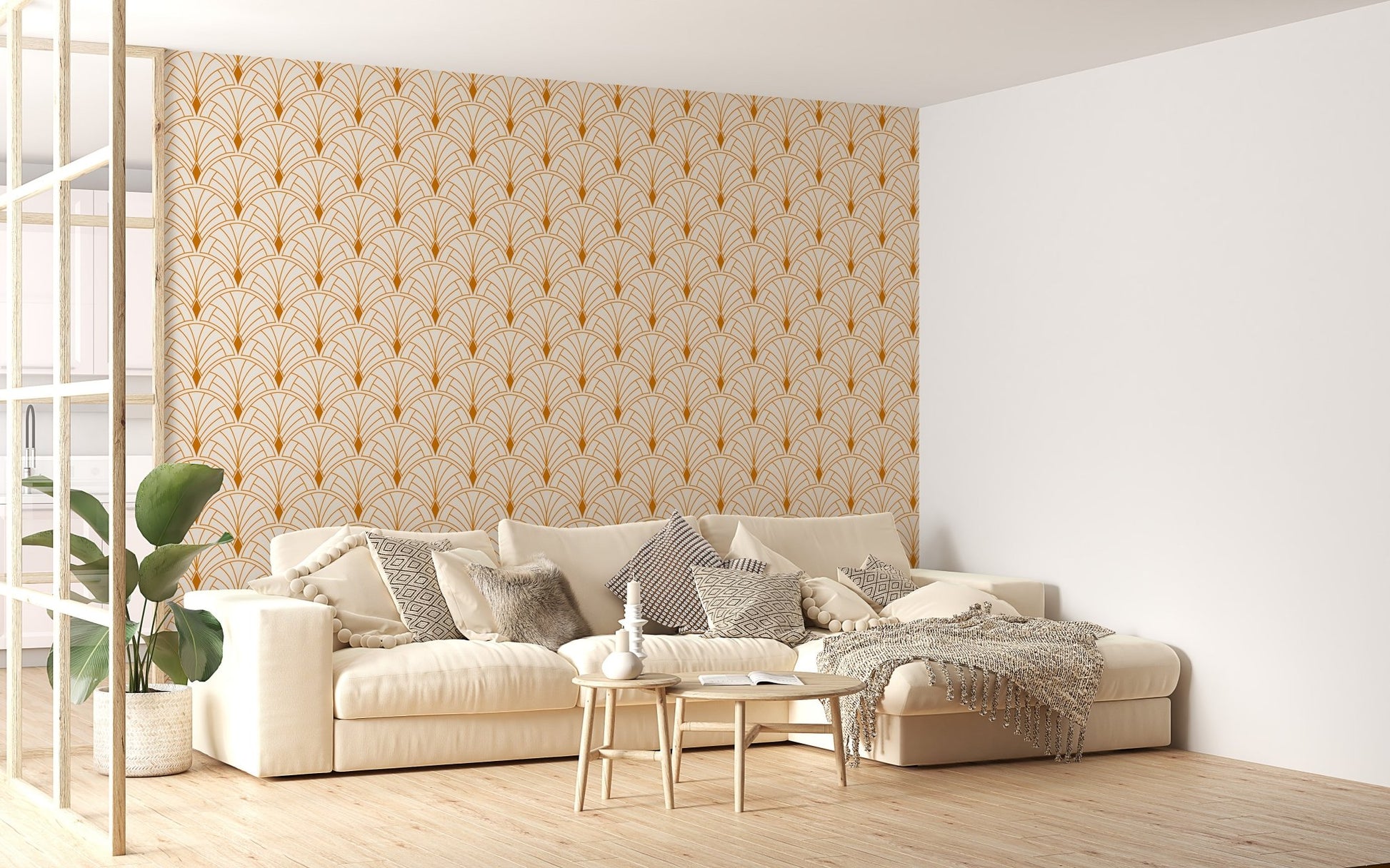 Abstract Victorian wallpaper for classic and modern living space walls