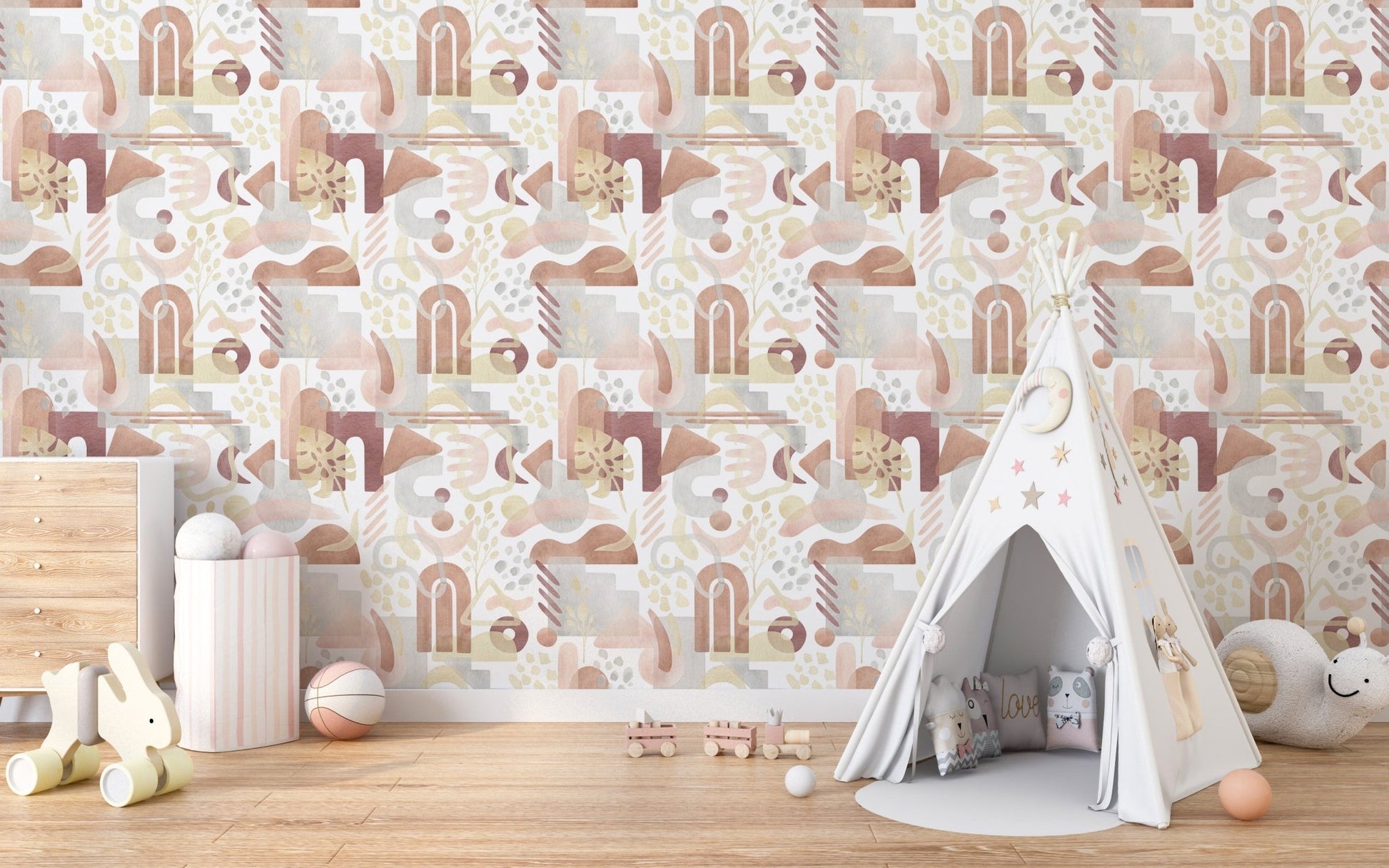 Abstract Watercolor Symphony Wall Mural for a bold look