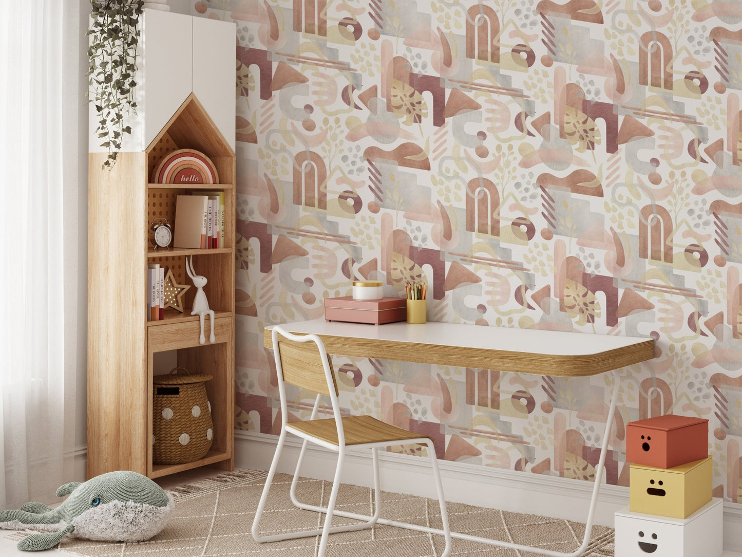 Abstract Watercolor Symphony Wallpaper for walls