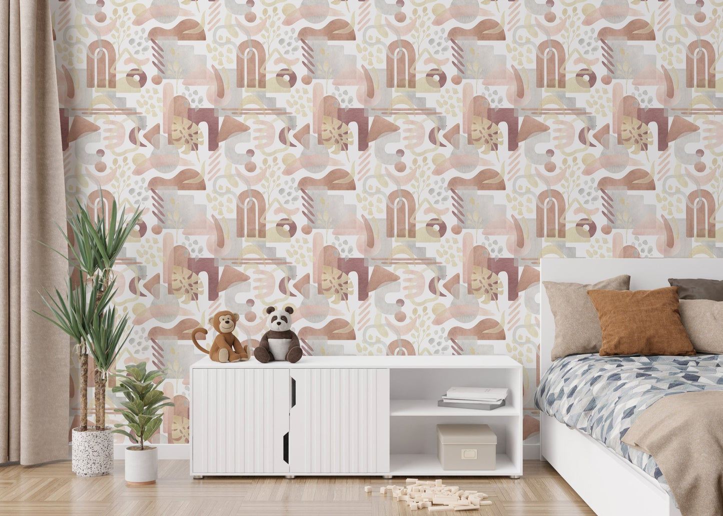 Abstract Watercolor Symphony Wallpaper Mural for a chic touch