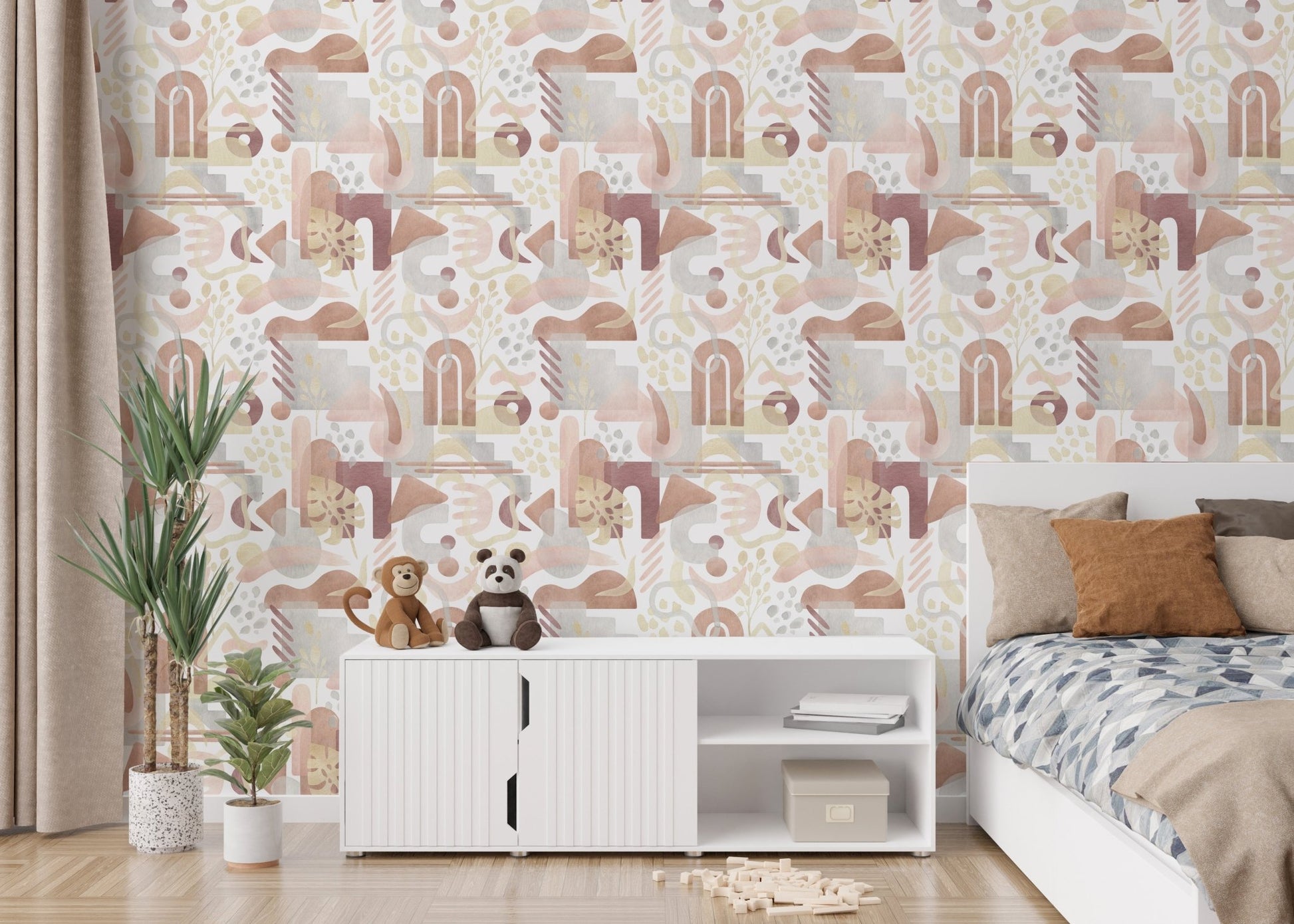 Abstract Watercolor Symphony Wallpaper Mural for a chic touch