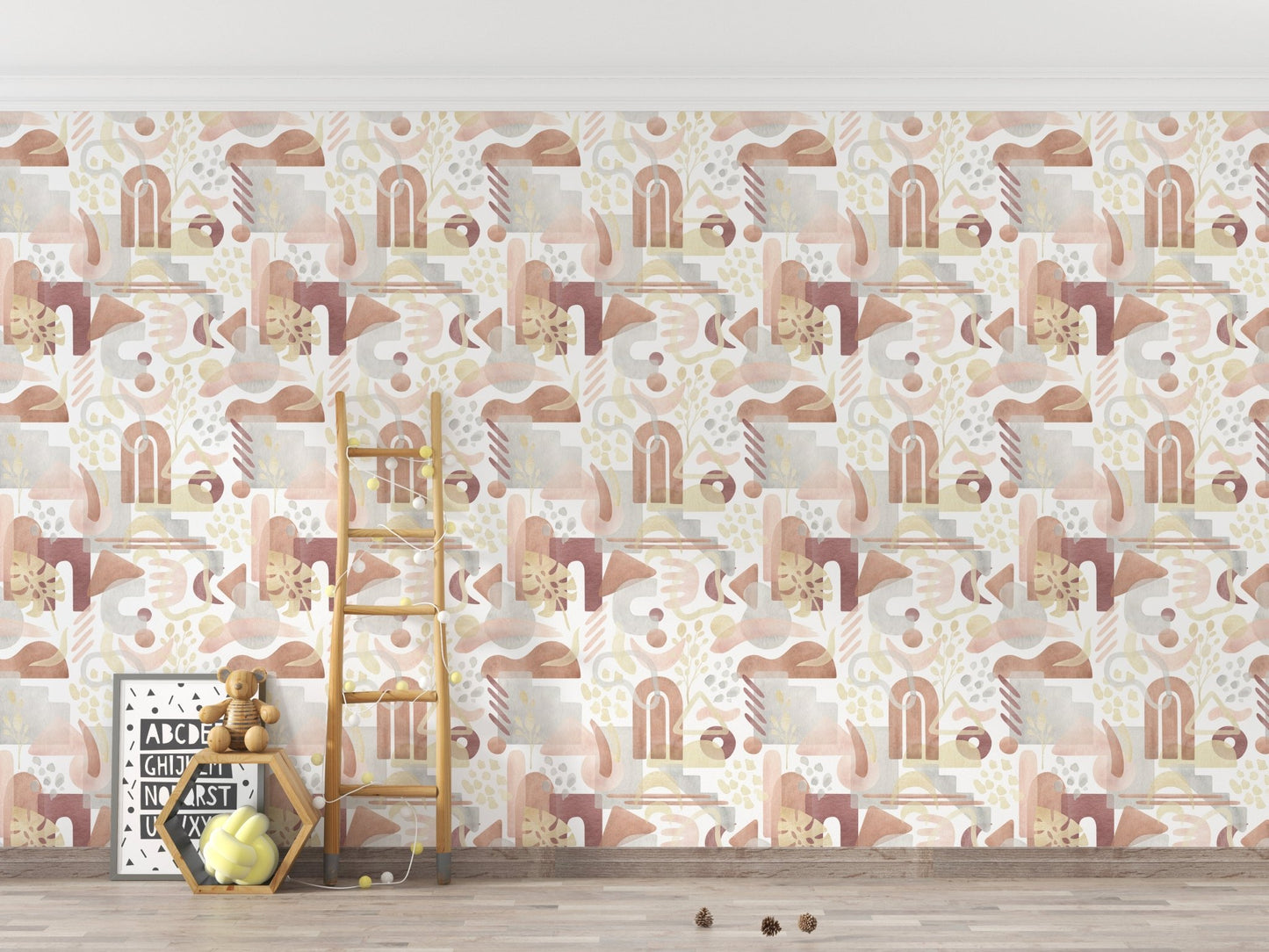 Abstract Watercolor Symphony Wall Mural for modern walls
