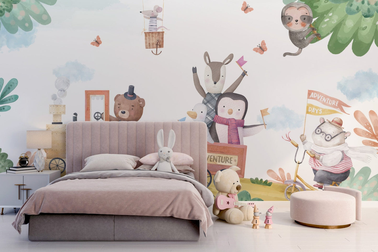 Adventure Train Kids Wall Mural - Wallanza