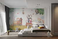 Adventure Train Kids Wall Mural - Wallanza