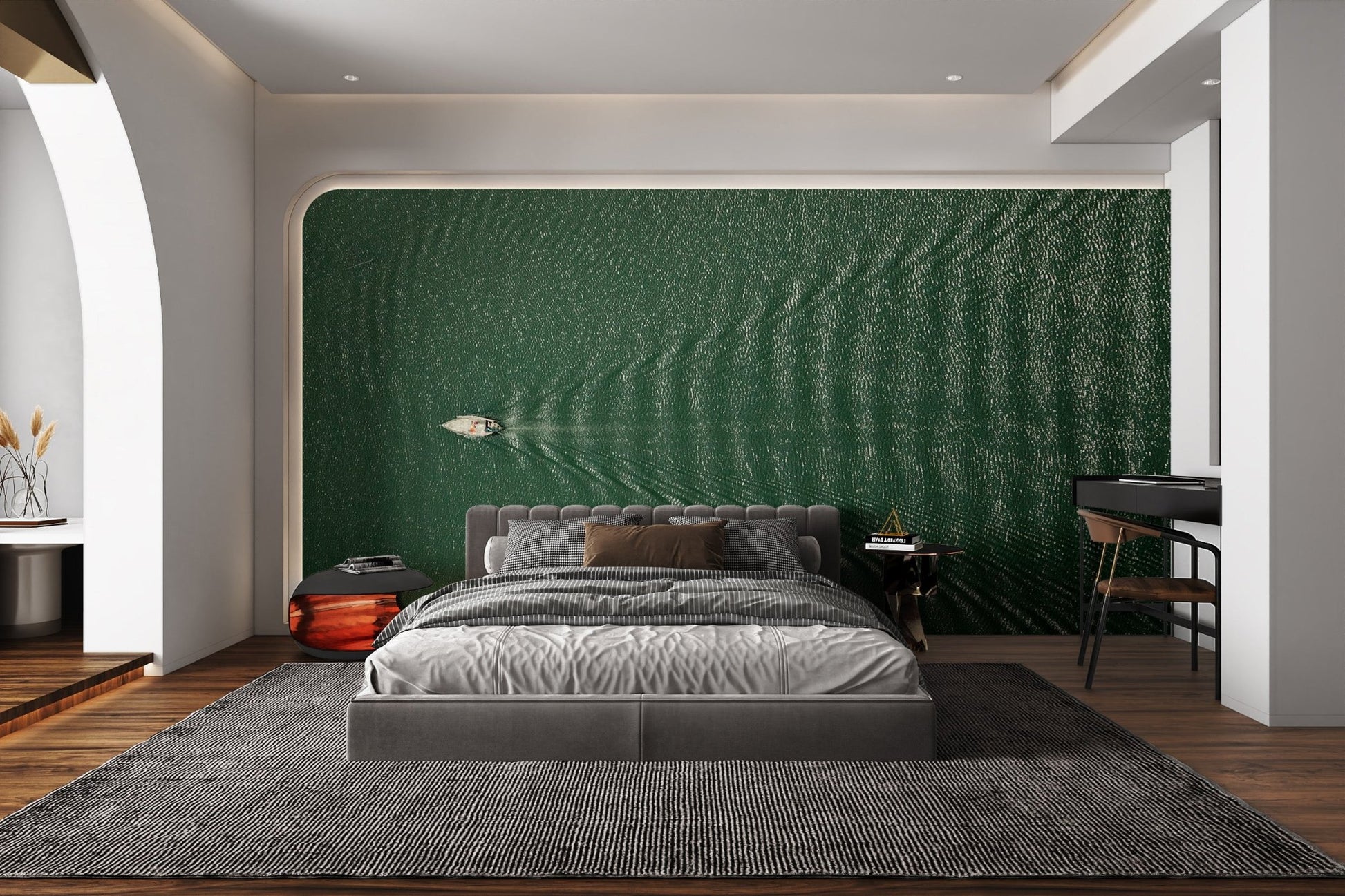 Aerial Sailing Boat Wallpaper - Wallanza