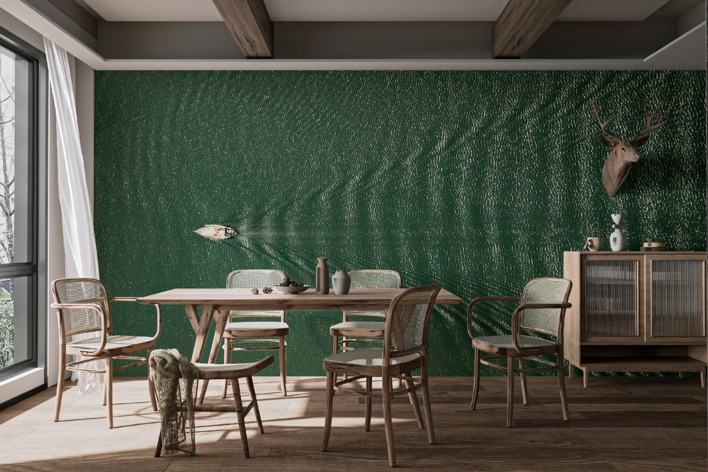 Aerial Sailing Boat Wallpaper - Wallanza