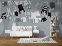 Aesthetic Baby Clothing Wall Mural - Wallanza