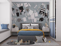 Aesthetic Baby Clothing Wall Mural - Wallanza