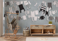 Aesthetic Baby Clothing Wall Mural - Wallanza