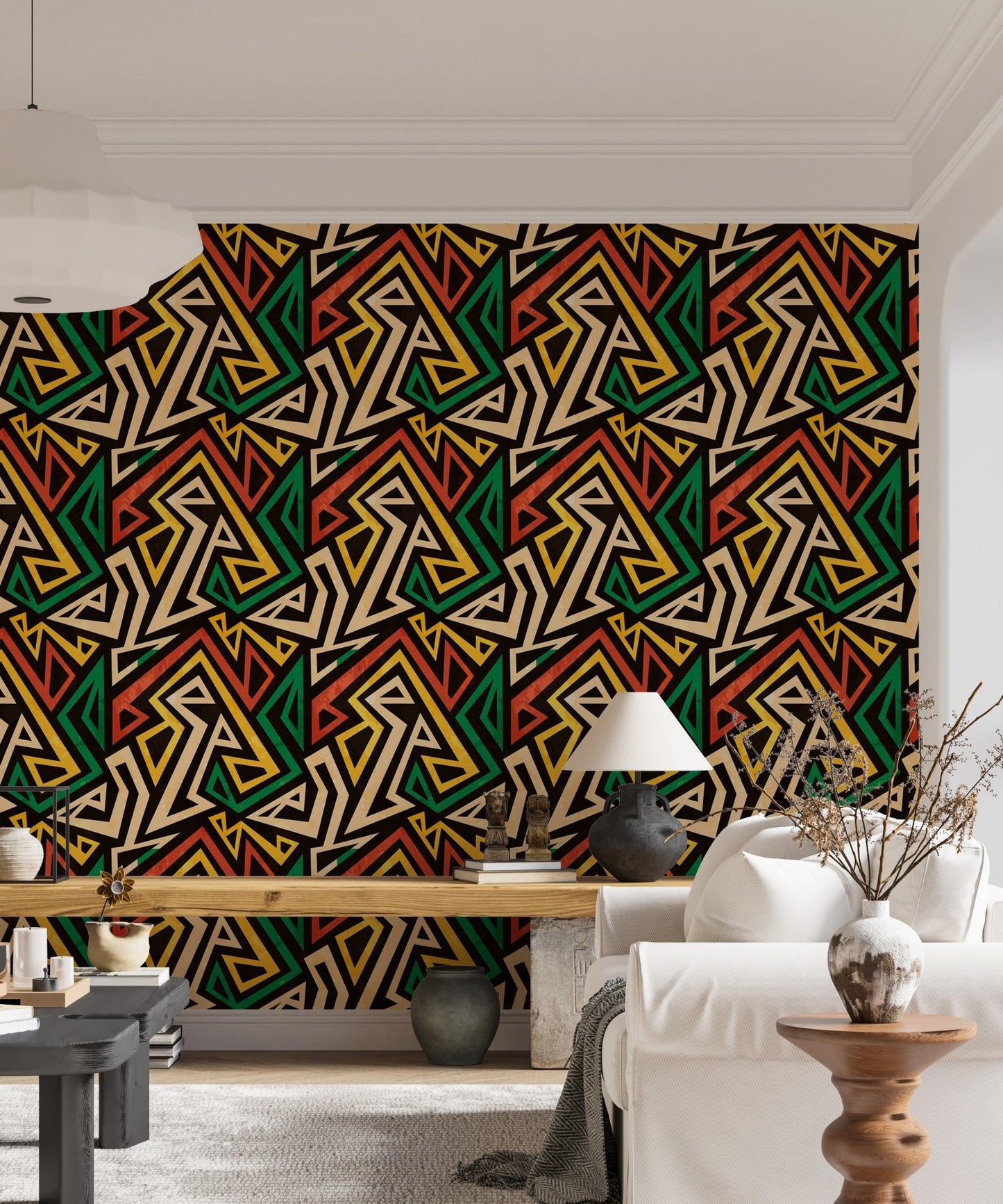 African Geometric Effect Wallpaper