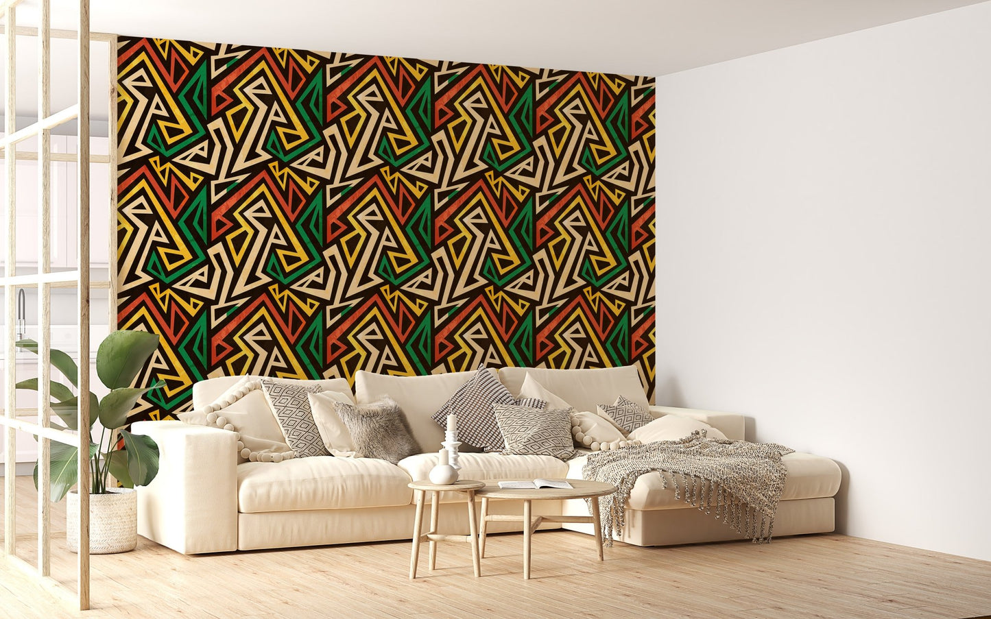 African Geometric Effect Wallpaper